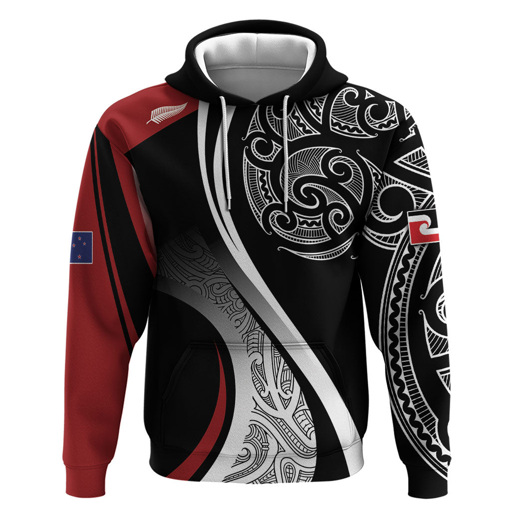 Aotearoa Maori Rugby Custom Hoodie Kapa O Pango LT7 Pullover Hoodie Black - Polynesian Pride