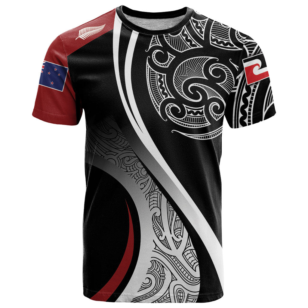 Aotearoa Maori Rugby Custom T Shirt Kapa O Pango LT7 Black - Polynesian Pride