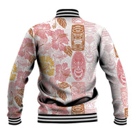 Christmas Aloha Hawaii Tiki Baseball Jacket Hibiscus Spring Colors - Polynesian Pride