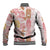 Christmas Aloha Hawaii Tiki Baseball Jacket Hibiscus Spring Colors - Polynesian Pride