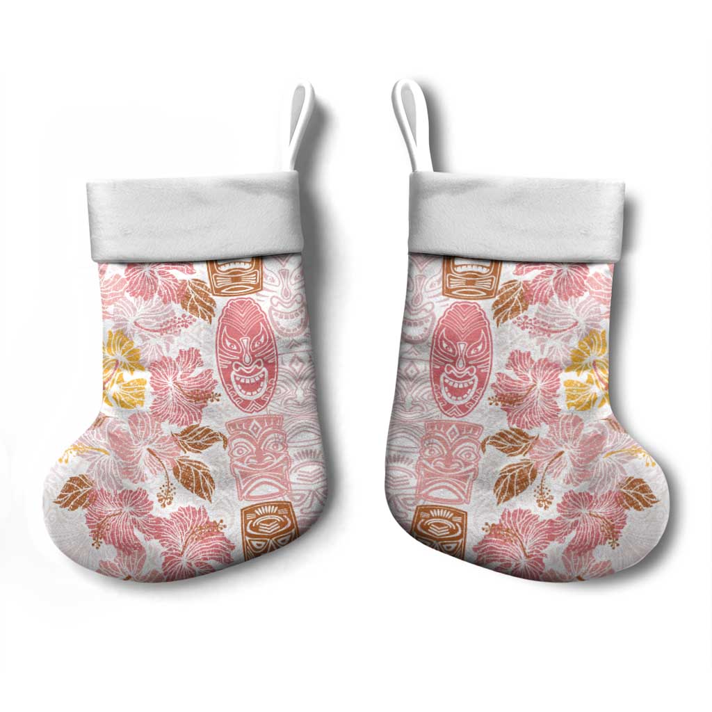 Christmas Aloha Hawaii Tiki Christmas Stocking Hibiscus Spring Colors - Polynesian Pride
