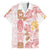 Christmas Aloha Hawaii Tiki Family Matching Off Shoulder Short Dress and Hawaiian Shirt Hibiscus Spring Colors - Polynesian Pride