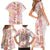 Christmas Aloha Hawaii Tiki Family Matching Short Sleeve Bodycon Dress and Hawaiian Shirt Hibiscus Spring Colors - Polynesian Pride