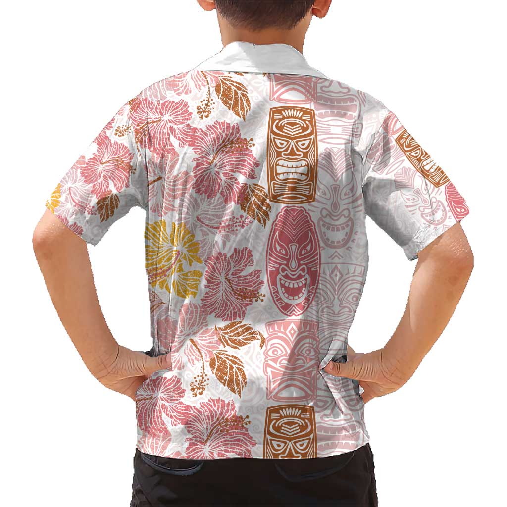 Christmas Aloha Hawaii Tiki Kid Hawaiian Shirt Hibiscus Spring Colors - Polynesian Pride