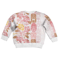 Christmas Aloha Hawaii Tiki Kid Ugly Christmas Sweater Hibiscus Spring Colors - Polynesian Pride