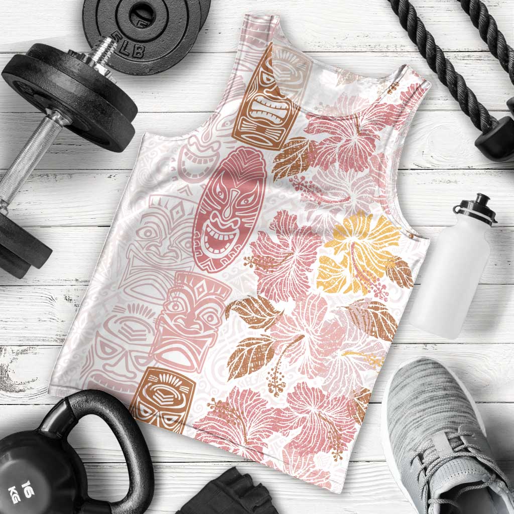 Christmas Aloha Hawaii Tiki Men Tank Top Hibiscus Spring Colors - Polynesian Pride