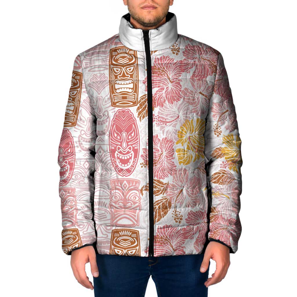 Christmas Aloha Hawaii Tiki Padded Jacket Hibiscus Spring Colors - Polynesian Pride