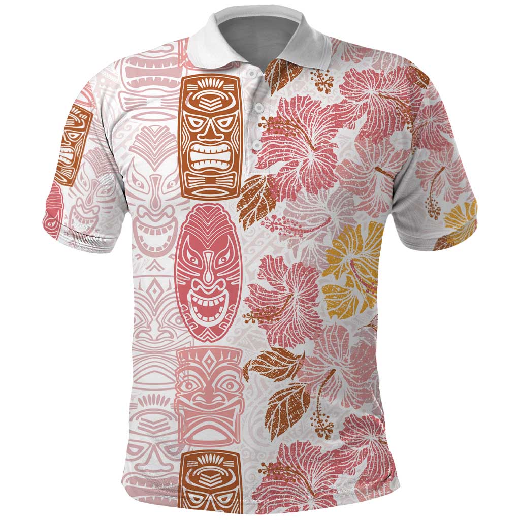 Christmas Aloha Hawaii Tiki Polo Shirt Hibiscus Spring Colors - Polynesian Pride