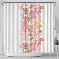Christmas Aloha Hawaii Tiki Shower Curtain Hibiscus Spring Colors - Polynesian Pride