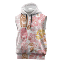 Christmas Aloha Hawaii Tiki Sleeveless Hoodie Hibiscus Spring Colors - Polynesian Pride