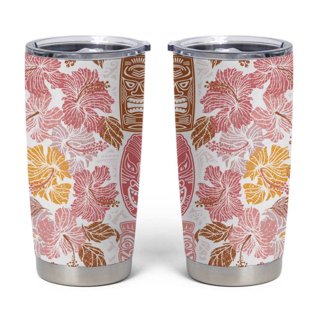Christmas Aloha Hawaii Tiki Tumbler Cup Hibiscus Spring Colors - Polynesian Pride