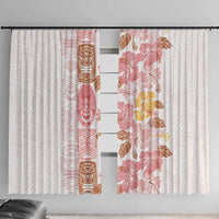 Christmas Aloha Hawaii Tiki Window Curtain Hibiscus Spring Colors - Polynesian Pride