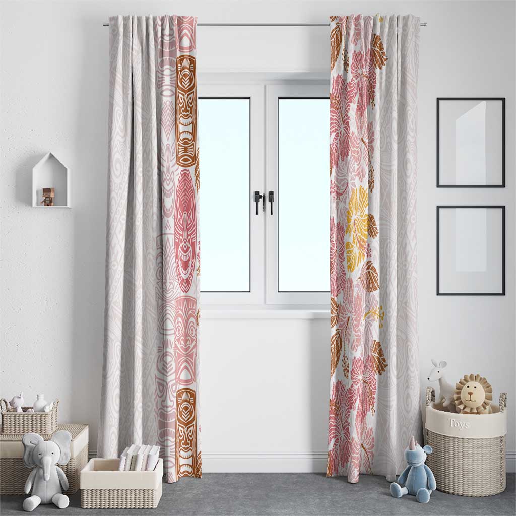 Christmas Aloha Hawaii Tiki Window Curtain Hibiscus Spring Colors - Polynesian Pride