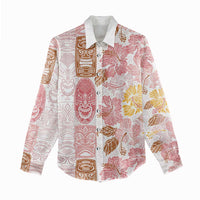 Christmas Aloha Hawaii Tiki Women Casual Shirt Hibiscus Spring Colors - Polynesian Pride
