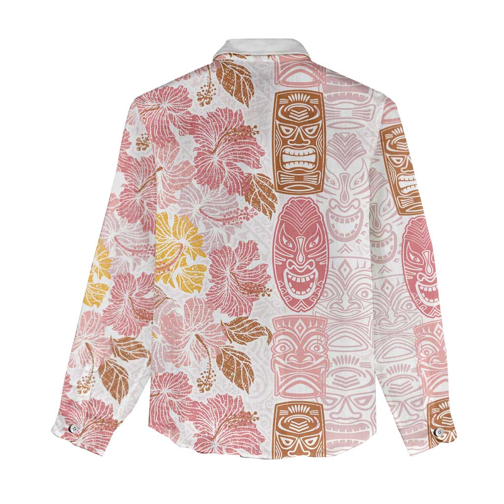 Christmas Aloha Hawaii Tiki Women Casual Shirt Hibiscus Spring Colors - Polynesian Pride