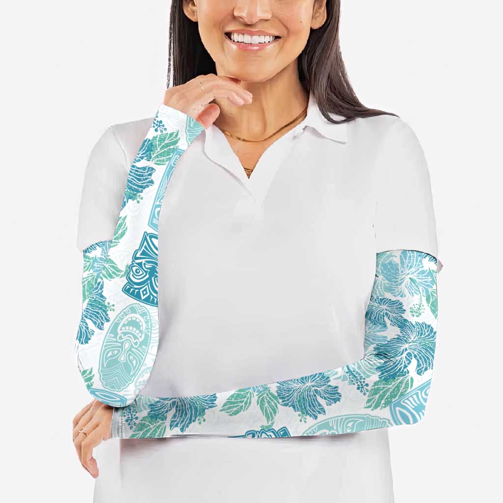 Christmas Aloha Hawaii Tiki Arm Sleeves Hibiscus Summer Colors - Polynesian Pride