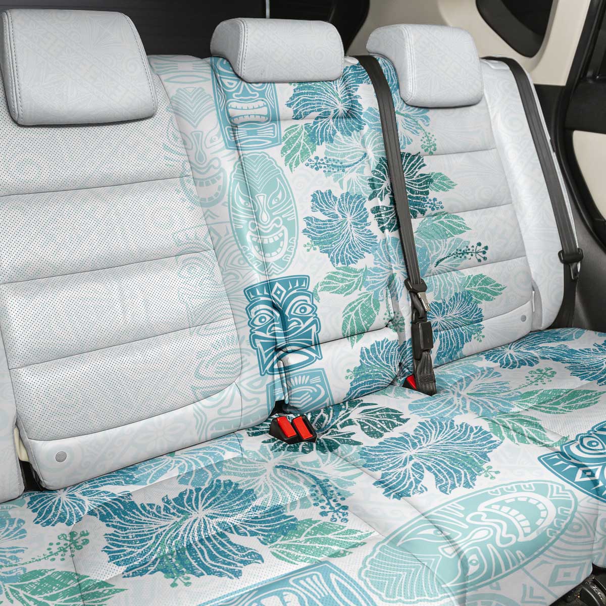 Christmas Aloha Hawaii Tiki Back Car Seat Cover Hibiscus Summer Colors - Polynesian Pride