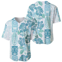 Christmas Aloha Hawaii Tiki Baseball Jersey Hibiscus Summer Colors - Polynesian Pride