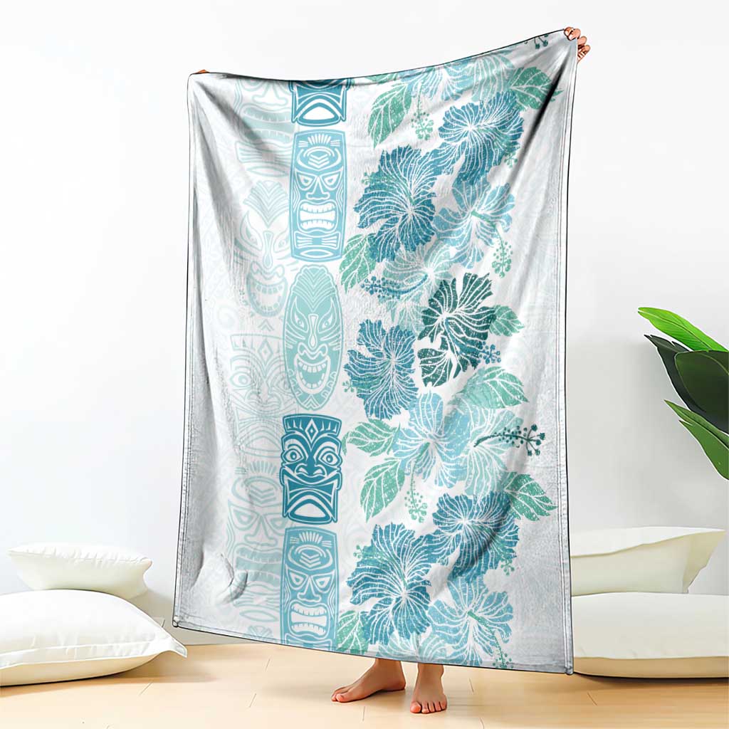 Christmas Aloha Hawaii Tiki Blanket Hibiscus Summer Colors - Polynesian Pride