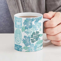 Christmas Aloha Hawaii Tiki Ceramic Mug Hibiscus Summer Colors - Polynesian Pride