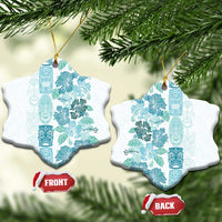 Christmas Aloha Hawaii Tiki Ceramic Ornament Hibiscus Summer Colors - Polynesian Pride