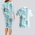 Christmas Aloha Hawaii Tiki Couples Matching Long Sleeve Bodycon Dress and Hawaiian Shirt Hibiscus Summer Colors - Polynesian Pride