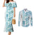 Christmas Aloha Hawaii Tiki Couples Matching Mermaid Dress and Long Sleeve Button Shirt Hibiscus Summer Colors - Polynesian Pride