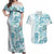 Christmas Aloha Hawaii Tiki Couples Matching Off Shoulder Maxi Dress and Hawaiian Shirt Hibiscus Summer Colors - Polynesian Pride