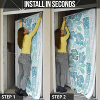 Christmas Aloha Hawaii Tiki Door Cover Hibiscus Summer Colors - Polynesian Pride