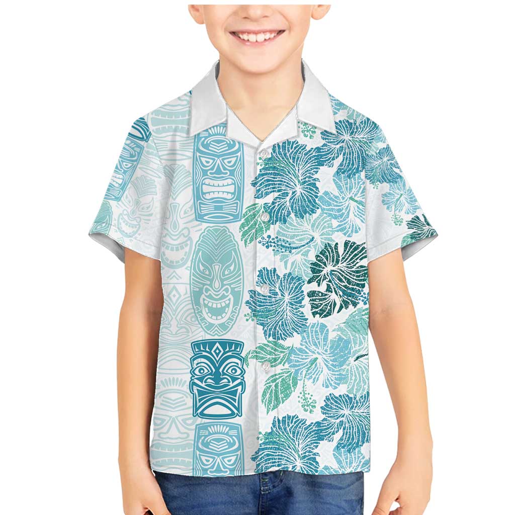 Christmas Aloha Hawaii Tiki Family Matching Mermaid Dress and Hawaiian Shirt Hibiscus Summer Colors - Polynesian Pride