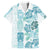 Christmas Aloha Hawaii Tiki Family Matching Off The Shoulder Long Sleeve Dress and Hawaiian Shirt Hibiscus Summer Colors - Polynesian Pride
