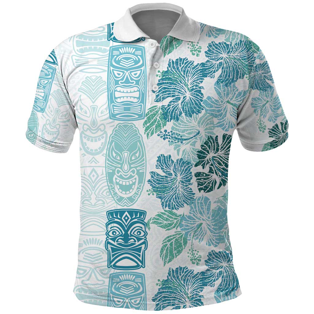 Christmas Aloha Hawaii Tiki Polo Shirt Hibiscus Summer Colors - Polynesian Pride
