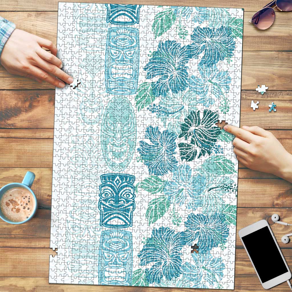 Christmas Aloha Hawaii Tiki Puzzle Hibiscus Summer Colors - Polynesian Pride
