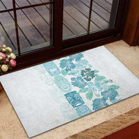 Christmas Aloha Hawaii Tiki Rubber Doormat Hibiscus Summer Colors - Polynesian Pride