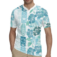 Christmas Aloha Hawaii Tiki Rugby Jersey Hibiscus Summer Colors - Polynesian Pride
