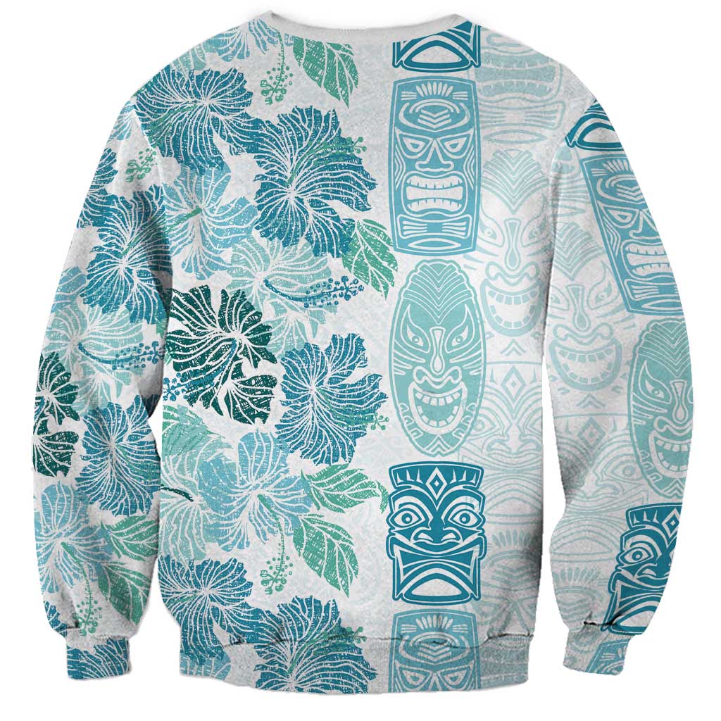 Christmas Aloha Hawaii Tiki Sweatshirt Hibiscus Summer Colors - Polynesian Pride