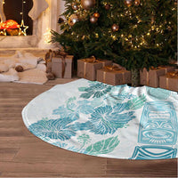 Christmas Aloha Hawaii Tiki Tree Skirt Hibiscus Summer Colors - Polynesian Pride