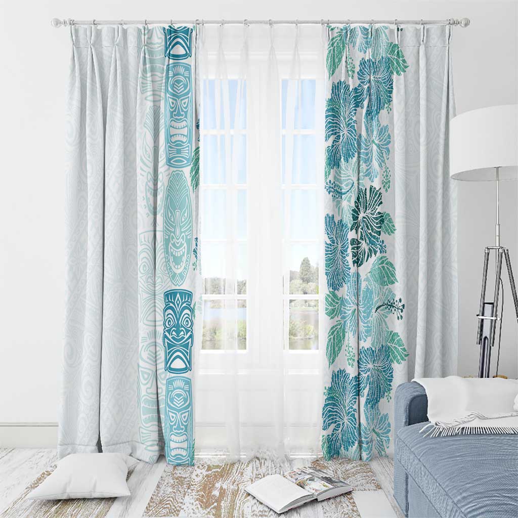Christmas Aloha Hawaii Tiki Window Curtain Hibiscus Summer Colors - Polynesian Pride