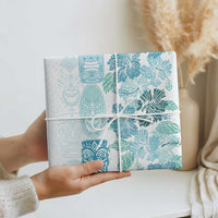 Christmas Aloha Hawaii Tiki Wrapping Paper Hibiscus Summer Colors LT7 - Polynesian Pride