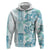 Christmas Aloha Hawaii Tiki Zip Hoodie Hibiscus Summer Colors - Polynesian Pride