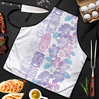 Christmas Aloha Hawaii Tiki Apron Hibiscus Winter Colors - Polynesian Pride