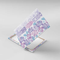 Christmas Aloha Hawaii Tiki Canvas Wall Art Hibiscus Winter Colors - Polynesian Pride