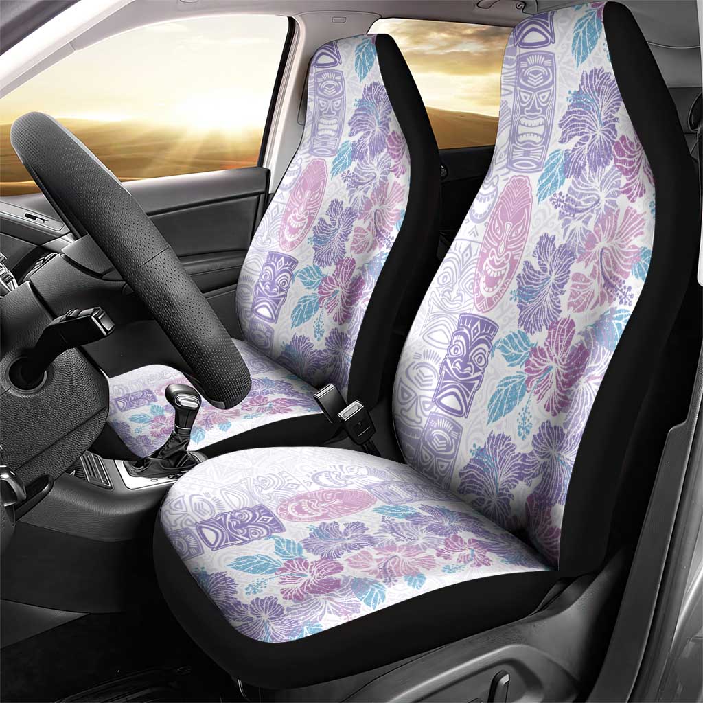 Christmas Aloha Hawaii Tiki Car Seat Cover Hibiscus Winter Colors - Polynesian Pride