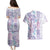 Christmas Aloha Hawaii Tiki Couples Matching Puletasi and Hawaiian Shirt Hibiscus Winter Colors - Polynesian Pride