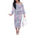 Christmas Aloha Hawaii Tiki Family Matching Off The Shoulder Long Sleeve Dress and Hawaiian Shirt Hibiscus Winter Colors - Polynesian Pride