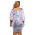 Christmas Aloha Hawaii Tiki Family Matching Off Shoulder Short Dress and Hawaiian Shirt Hibiscus Winter Colors - Polynesian Pride