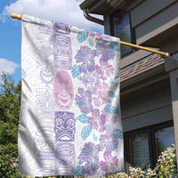 Christmas Aloha Hawaii Tiki Garden Flag Hibiscus Winter Colors - Polynesian Pride