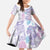 Christmas Aloha Hawaii Tiki Kid Short Sleeve Dress Hibiscus Winter Colors - Polynesian Pride