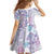 Christmas Aloha Hawaii Tiki Kid Short Sleeve Dress Hibiscus Winter Colors - Polynesian Pride
