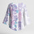 Christmas Aloha Hawaii Tiki Kimono Sleeve Blouse Hibiscus Winter Colors - Polynesian Pride